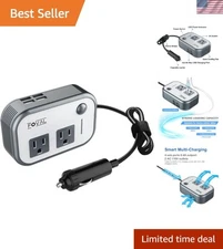 200W Car Power Inverter, 12V DC to 110V AC Car Inverte with 4 USB Ports Car O...