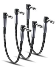 Guitar Patch Cables 6-Inch-Pack,6.5MM Effects Pedal Board 6 Inch/0.15M 3 Gray