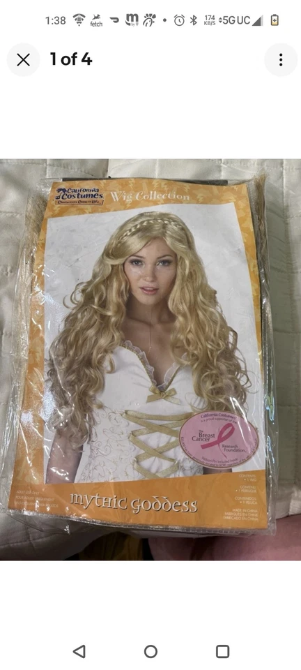 Halloween California Disfraces Diosa Mística Rubia Peluca Juegos con disfraces Renacimiento Foto 2 de 2