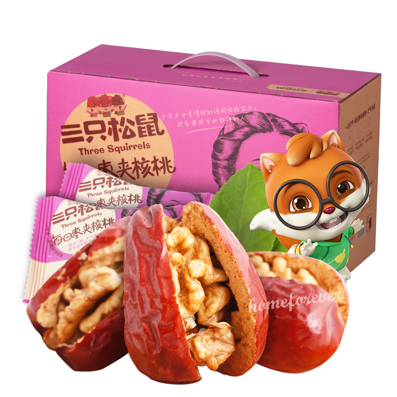 Three Squirrels Jujube with Walnuts 750g 三只松鼠每日枣夹核桃