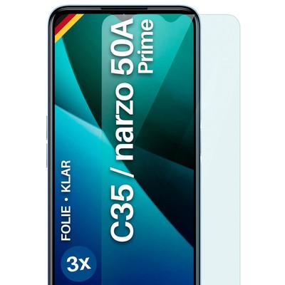 3x Schutzfolie für Realme Narzo 50A Prime/C35 Displayschutz flexibel kein Glas