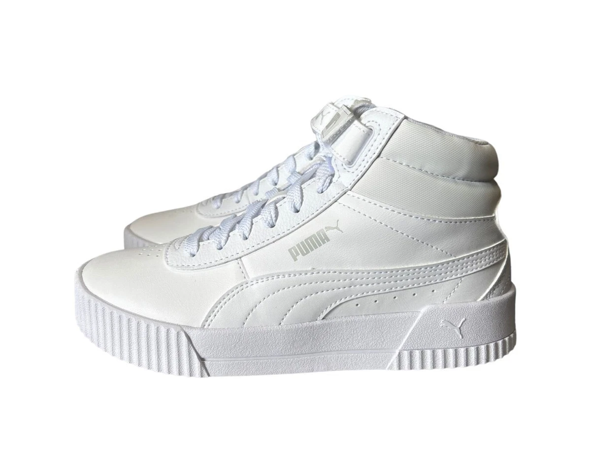 White Puma Womens Carina Mid Top Sneaker, Womens