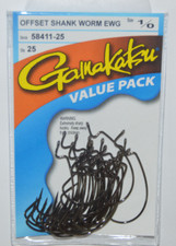 gamakatsu 1/0 offset ewg shank worm tube senk...