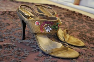 versace open toe heels