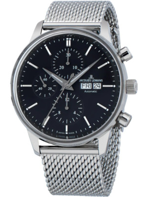 Jacques Lemans N-208C Classic Automatik Chronograph Herren Uhr ETA 7750 Milanais