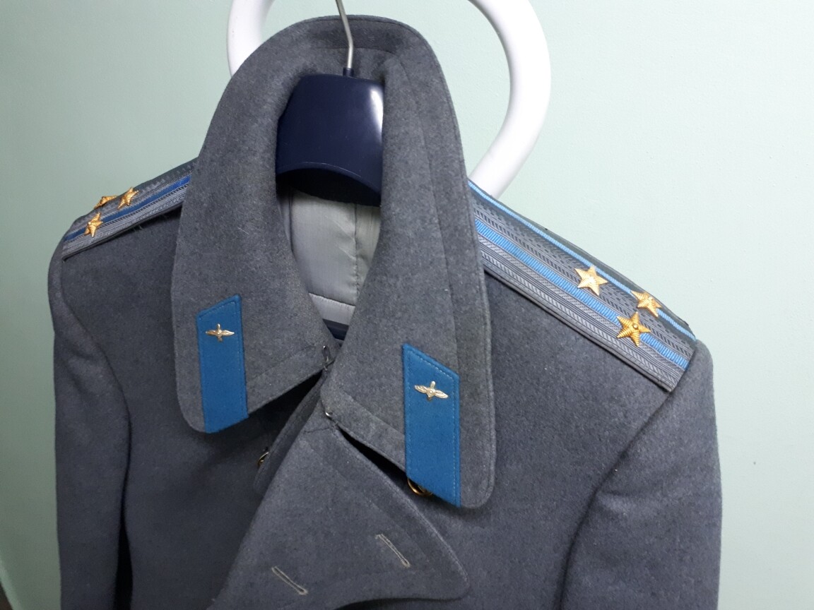 Original Soviet Air Force Colonel Overcoat USSR Officer Military