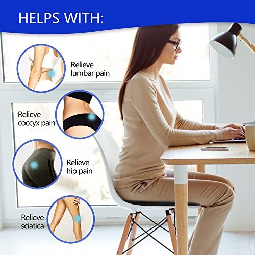 AUTOTRENDS Seat Cushion Cooling Coccyx Orthopedic Breathable Car Seat