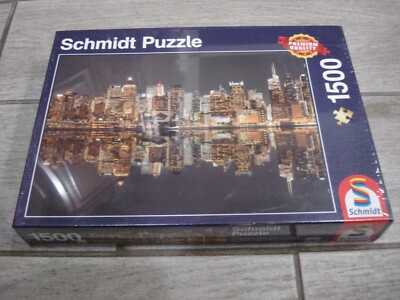 NEW Schmidt #58382 NEW YORK NIGHTTIME SKYLINE 1500 Piece Jigsaw Puzzle Sealed