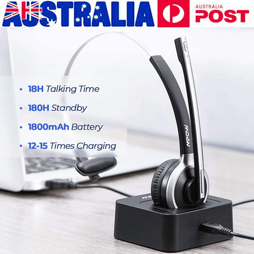 Mpow M5 Pro Bluetooth 5.0 Headphone Wireless Noise Canceling Headset & Mic Mute - Picture 3 of 12