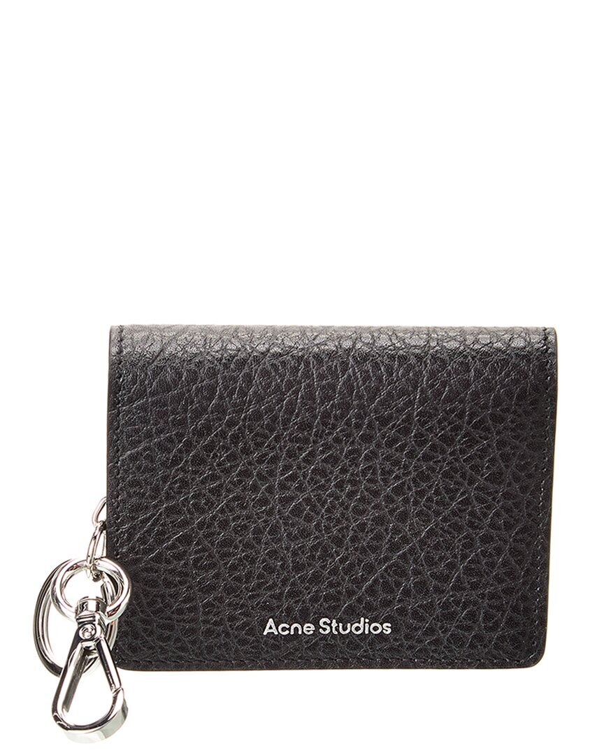 Кожаный футляр для карточек с логотипом Acne Studios Женский черный 56590₽