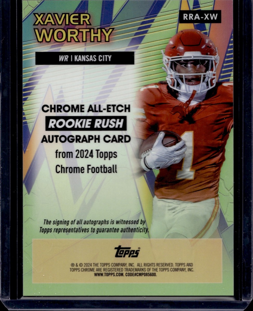 2024 Topps Chrome All Etch Rookie Rush Autographs Xavier Worthy | eBay