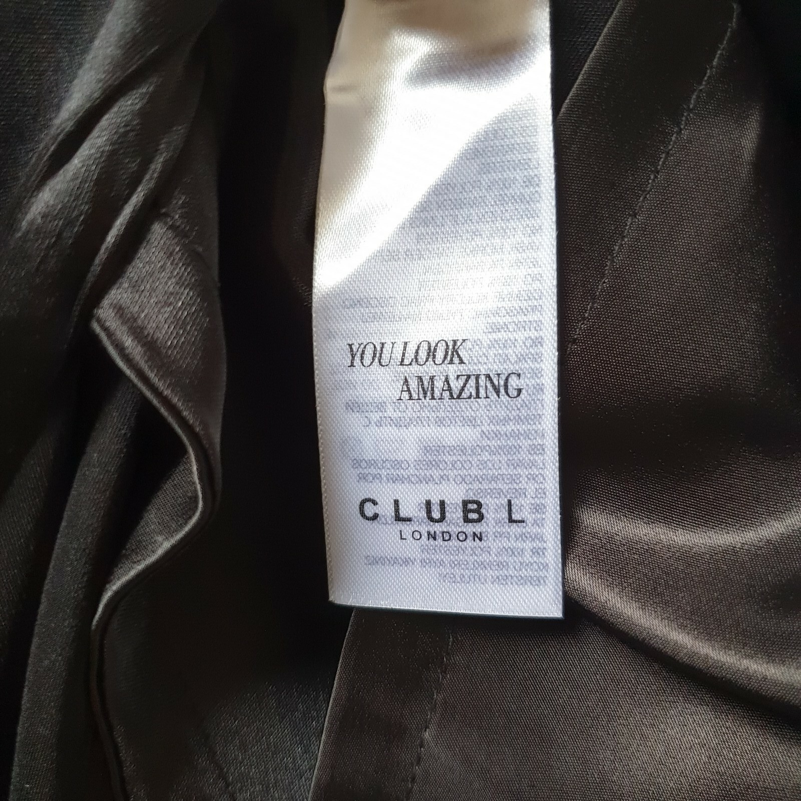 Club London Black Satin Lace Mini Bardot Dress UK10 RRP£120 #ListingsInLights image 10