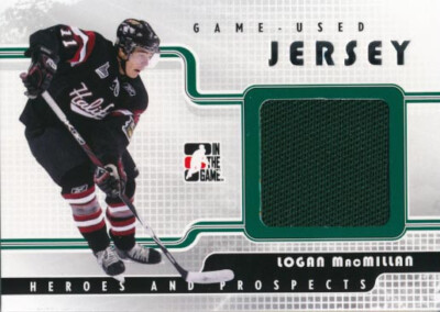 2008-09 ITG Heroes & Prospects GAME JERSEY #19 LOGAN MacMILLAN Halifax Moosehead