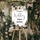 Personalised Black, Gold & white 'Welcome to the Wedding' Sign - A2 sturdy foam