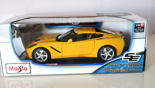 Maisto Maßstab 1:18 2014 Corvette Stingray Special Edition gelb Neu in OVP