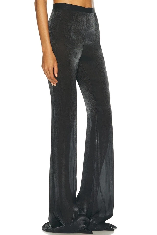 Pantalones acampanados ajustados PRISCAVera negros de gasa S nuevos con etiquetas $475 Foto 2 de 4