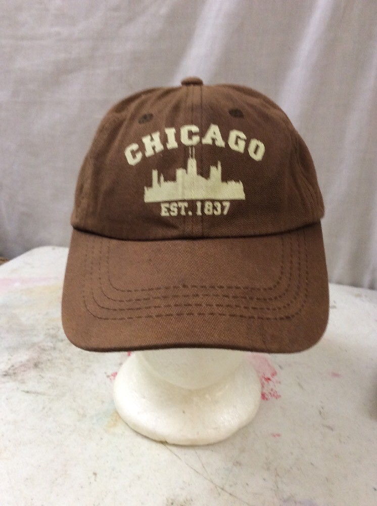 trucker hat baseball cap Vintage Brown Chicago