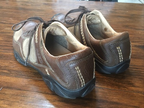 Keen Mens Size 9 Brown Leather Lace Up Outdoor Hiking Low Top Shoes Boots - Picture 3 of 5