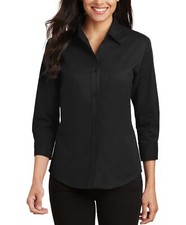 JustBlanks Women's Comfortable Open Collar Office Dress Shirt - JBL612