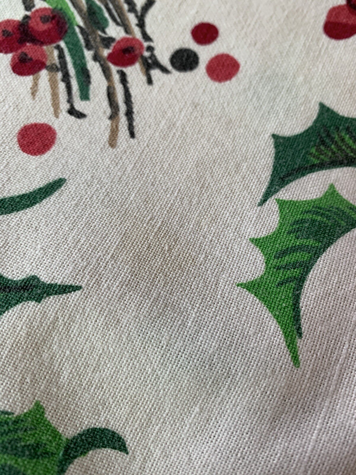 Vintage Holly with Berries Rectangle Christmas Tablecloth eBay