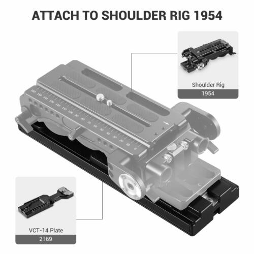 SmallRig VCT-14 Quick Release Tripod Plate 2169 With VCT-14 Shoulder Pad Pro2837 - Picture 8 of 19