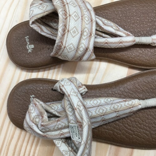Sanuk Sandals Womens 10 Yoga Sling Casual Slingback Flip Flops SWS10535 Brown - Picture 13 of 16