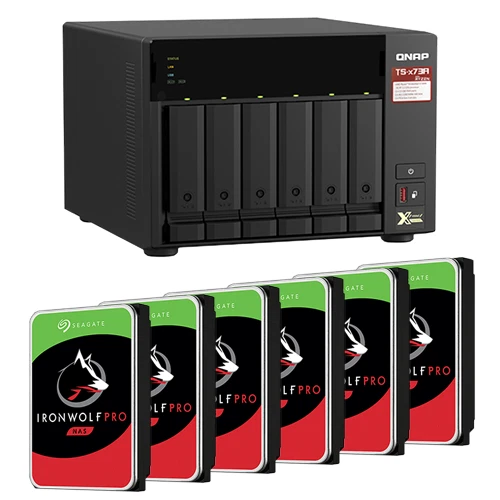 QNAP TS-673A-8G 6-Bay NAS | 96TB/72TB/60TB | Complete Kit with 6x 3.5" HDDs - Image 3 of 4