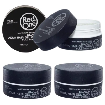 4x RedOne Black Aqua Hair Gel Wax – 150 ml | Starker Halt & Natürlicher Glanz