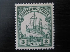 EAST AFRICA GERMAN COLONY Mi. #12 mint MNH Kaiser Yacht stamp! CV $10.80