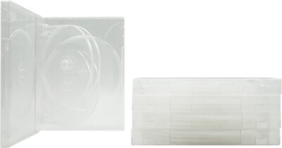 Disc Box Empty (5) DV6R22CLWT 6 Disc Clear Empty Replacement Media Storage CD DVD 22MM ...