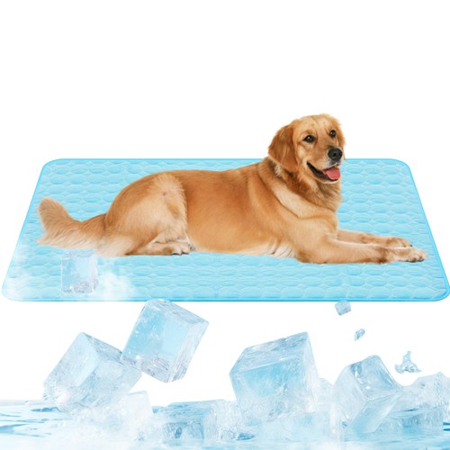 Cooling Mat for Large Dogs 40x28 in Ice Silk Pet Pad Washable Summer Use