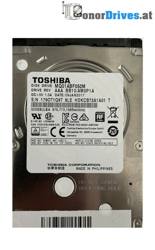 Toshiba - MQ01ABF050M - HDKCB72A1A01 T - 500 GB - SATA - G003235C *