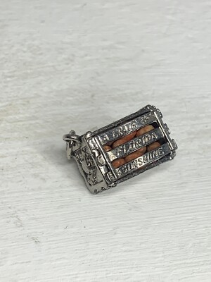 Eine Kiste Florida Sonnenschein Silber Charm Vintage Sammlerstück Anhänger