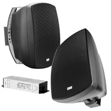 Outdoor Bluetooth 5.0 - 6.5" Patio Speaker Pair - Swivel Mount 100W, IP66 Black