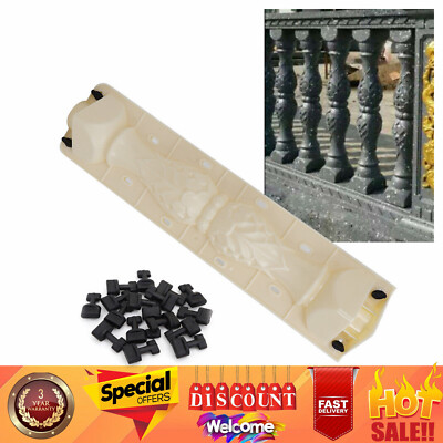 PVC Balustrade Mold 60 × 14 cm Finished - 2-Part Wood Grain For Concrete/Plaster