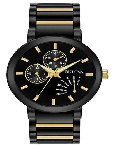 Vintage Bulova Tank 10KGF Case Mechanic Wrist Watch Black  display picture 2