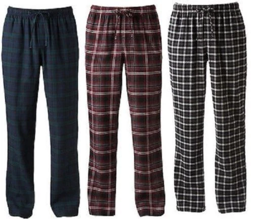 LL GoEasy, Mens Check Woven Lounge Pants Pyjama Bottoms Cotton Blend Sleepwear