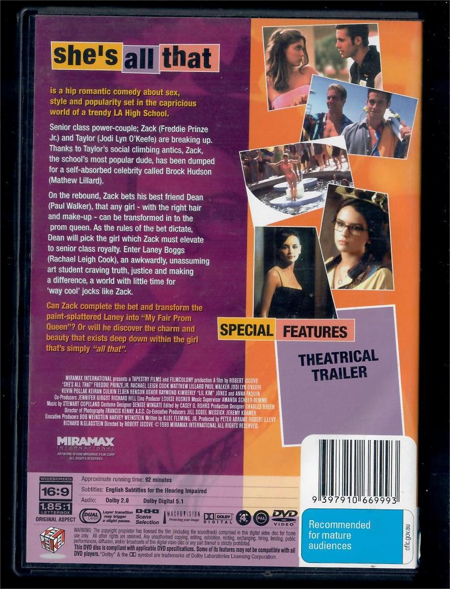 She's All That (DVD, 1998) eBay