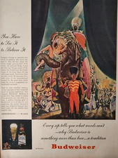 1945 LIFE Ads BUDWEISER You Have To See It To Believe It INTERNATIONAL