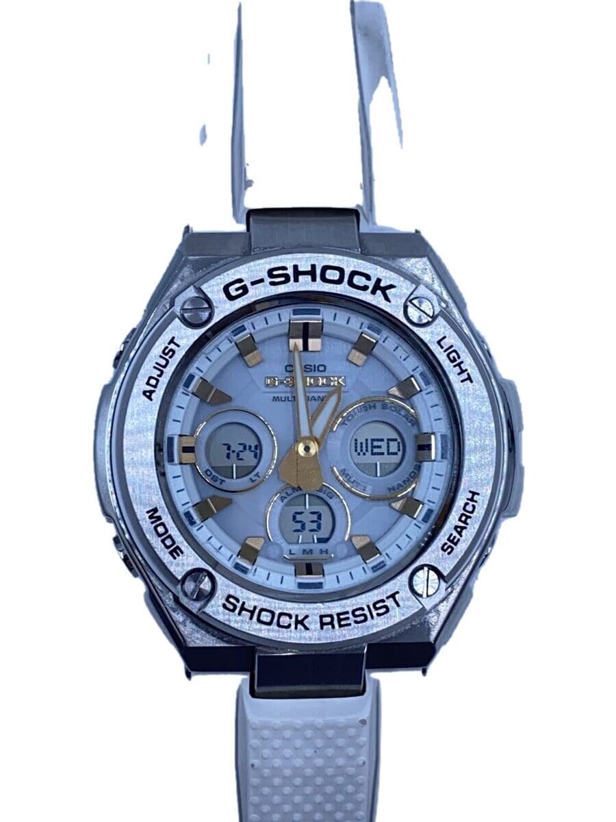 CASIO G-SHOCK GST-W300-7AJF White Resin Solar Digital Analog Watch