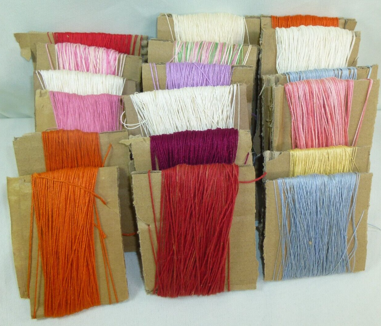 Vintage Crochet Thread lot of 18 various weights Assorted color weight