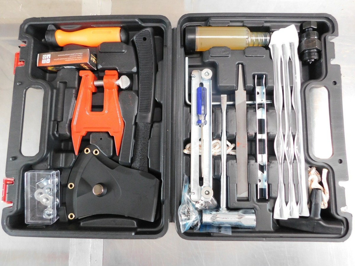 CHAINSAW TOOL KIT FOR STIHL CHAINSAWS FILES VISE SCRENCH GUIDE