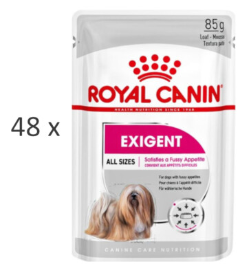 48 x 85 g Royal Canin Exigent Mousse (  14,34/kg) für Hunde aller Größen
