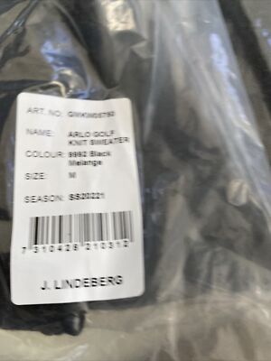 J Lindeberg Men's Arlo Golf Sweater GMKW05750 9992 Black Medium