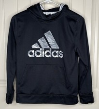 Boys Adidas Hoodie Black Graphic Camp Logo