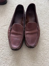 Allen Edmonds Boulder Men 12 D Brown Leather Casual Slip on Moccasins Shoes