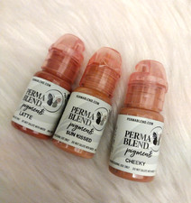 Perma Blend Tattoo Ink Set Lip Blush Microblading Kit, Latte,Sun Kisses, Cheeky