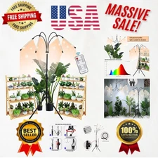 LED Plant Grow Light - 1500 Lumens, Includes Batteries and Accessories