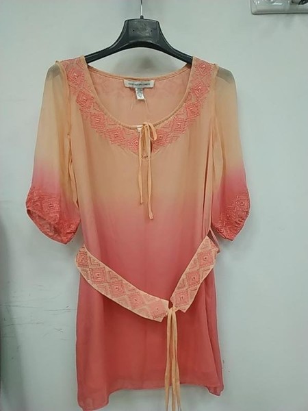 Women Diane Von Furstenberg Dress Peach Silk 36