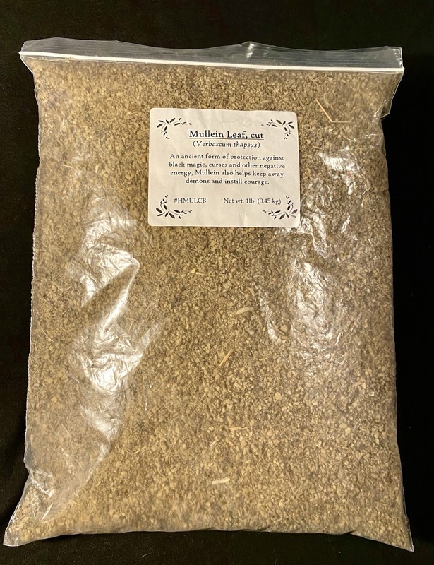 Organic Mullein Leaf, Cut & Sifted, 16 oz/ 1LB (453 g) I BULK I Pagan Wicca